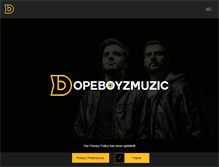 Tablet Screenshot of dopeboyzmuzic.com